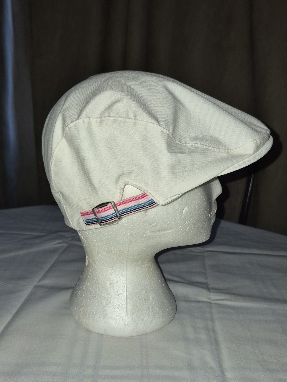 Nike Newsboy Hat Cap Women White Multi Mesh Golf Adjust Snaps